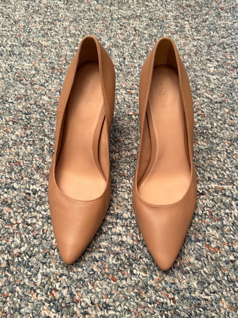 Women’s size 12 stiletto heels 4” heel tan nude cream 27 edit